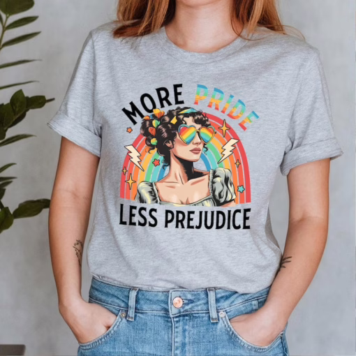 More Pride Less Prejudice Shirt, More Pride Less Prejudice T-Shirt, LGBTQ Shirt, Pride Month Shirt, Support Lgbt Shirt