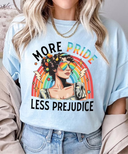 More Pride Less Prejudice Shirt, More Pride Less Prejudice T-Shirt, LGBTQ Shirt, Pride Month Shirt, Support Lgbt Shirt