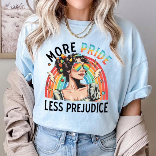 More Pride Less Prejudice Shirt, More Pride Less Prejudice T-Shirt, LGBTQ Shirt, Pride Month Shirt, Support Lgbt Shirt
