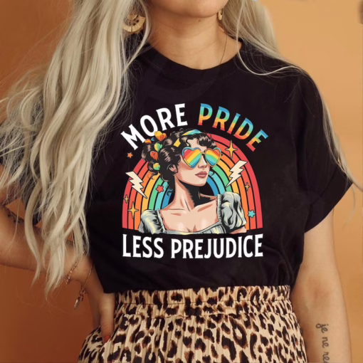 More Pride Less Prejudice Shirt, More Pride Less Prejudice T-Shirt, LGBTQ Shirt, Pride Month Shirt, Support Lgbt Shirt