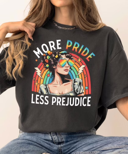 More Pride Less Prejudice Shirt, More Pride Less Prejudice T-Shirt, LGBTQ Shirt, Pride Month Shirt, Support Lgbt Shirt