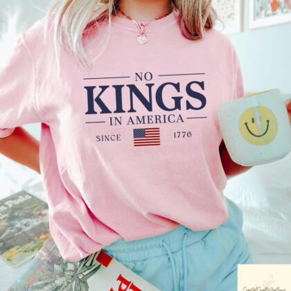 No Kings In America Since 1776 T Shirt, Anti Trump 4th Of July Shirt, No Kings T Shirt,Fuck Ice Shirt