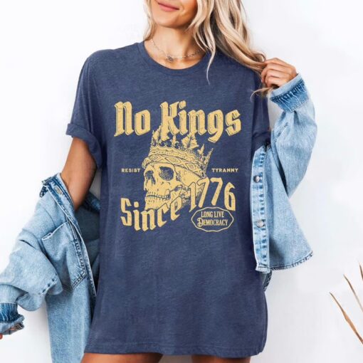 No Kings Since 1776 4th Of July Shirt, Anti Trump Resist Sweatshirt, No Kings Shirt, Abolish Ice Shirt