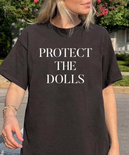Protect The Dolls LGBTQ Baby Tee, Women's Fitted Tee or Unisex Shirt, 90s Baby Tee, Trans Pride, Gender Equality & Feminist Activist T-Shirt