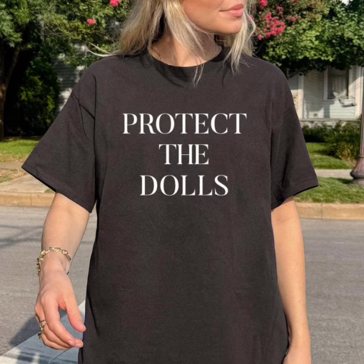 Protect The Dolls LGBTQ Baby Tee, Women's Fitted Tee or Unisex Shirt, 90s Baby Tee, Trans Pride, Gender Equality & Feminist Activist T-Shirt