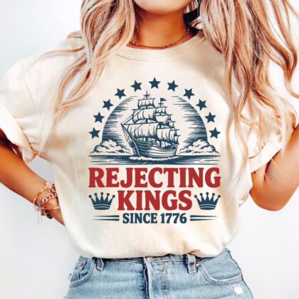 Rejecting Kings Since 1776 4th Of July T Shirt, Fuck Ice Shirt, No Kings Shirt, Resist Sweatshirt