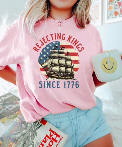 Rejecting Kings Since 1776 Protest 4th Of July Shirt, No Kings T Shirt, Anti Trump Resist Sweatshirt