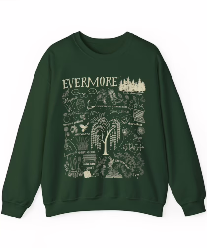Taylor Swift Evermore Crewneck Sweatshirt, Swifties Shirt,Gifts For Swifties