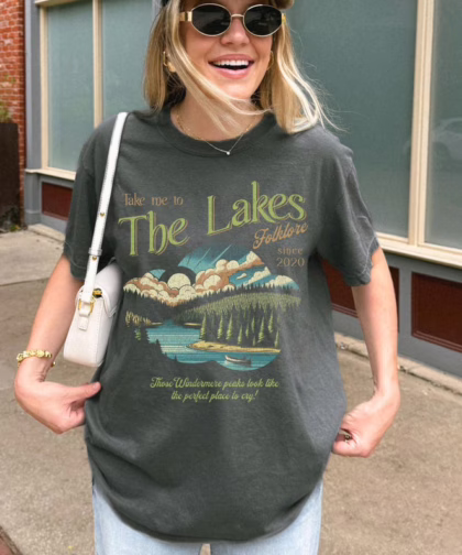The Lakes Shirt | Swift Graphic Tee | Vintage Retro Folklore | Era Music Lyrics | Gift for Fan | Oversized Unisex Comfort Colors Tshirt