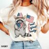 Vintage 4th of July Feral But Free Racoon FDT Shirt, Patriotic Fourth Of July T Shirt, Fuck Donald Trump Shirt