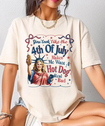 You Look Like the 4th of July Jennifer Coolidge Shirt, Patriotic Fourth of July Shirt, Independence Day Sweatshirt