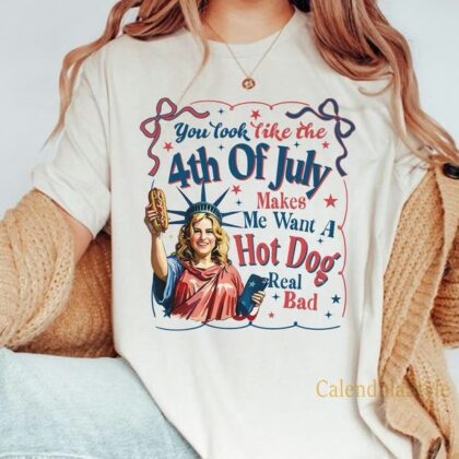 You Look Like the 4th of July Jennifer Coolidge Shirt, Patriotic Fourth of July Shirt, Independence Day Sweatshirt