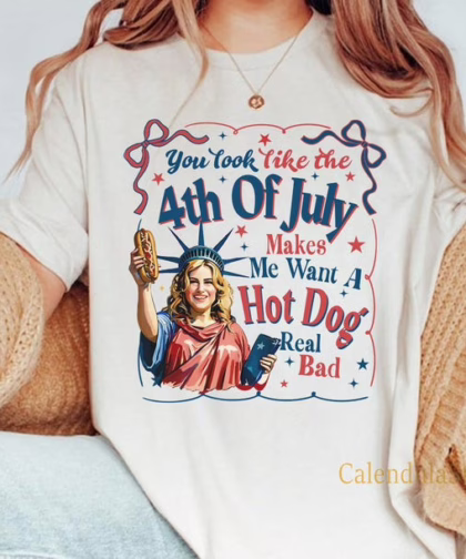 You Look Like the 4th of July Jennifer Coolidge Shirt, Patriotic Fourth of July Shirt, Independence Day Sweatshirt