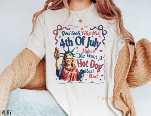 You Look Like the 4th of July Jennifer Coolidge Shirt, Patriotic Fourth of July Shirt, Independence Day Sweatshirt