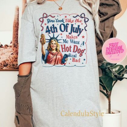 You Look Like the 4th of July Jennifer Coolidge Shirt, Patriotic Fourth of July Shirt, Independence Day Sweatshirt