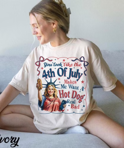 You Look Like the 4th of July Jennifer Coolidge Shirt, Patriotic Fourth of July Shirt, Independence Day Sweatshirt
