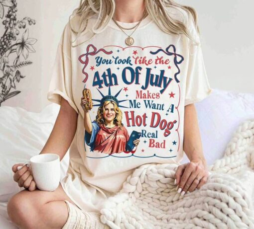 You Look Like the 4th of July Jennifer Coolidge Shirt, Patriotic Fourth of July Shirt, Independence Day Sweatshirt